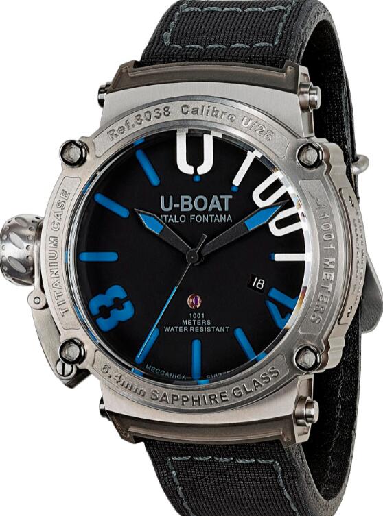 U-BOAT Classico 1001 SS Blue 8038 Replica Watch